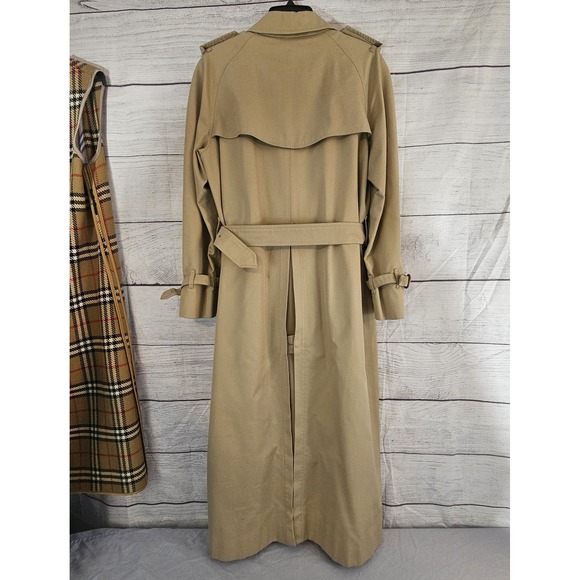 Vintage Burberrys Sz 10 XL Plus Trench Coat Double Breasted Belted Wool Lined - Picture 4 of 16